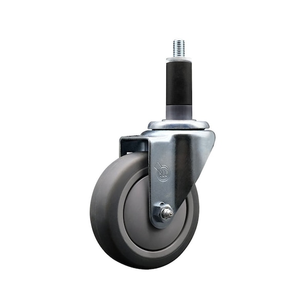 4'' Thermoplastic Rubber Wheel Swivel 1-1/8'' Expanding Stem Caster